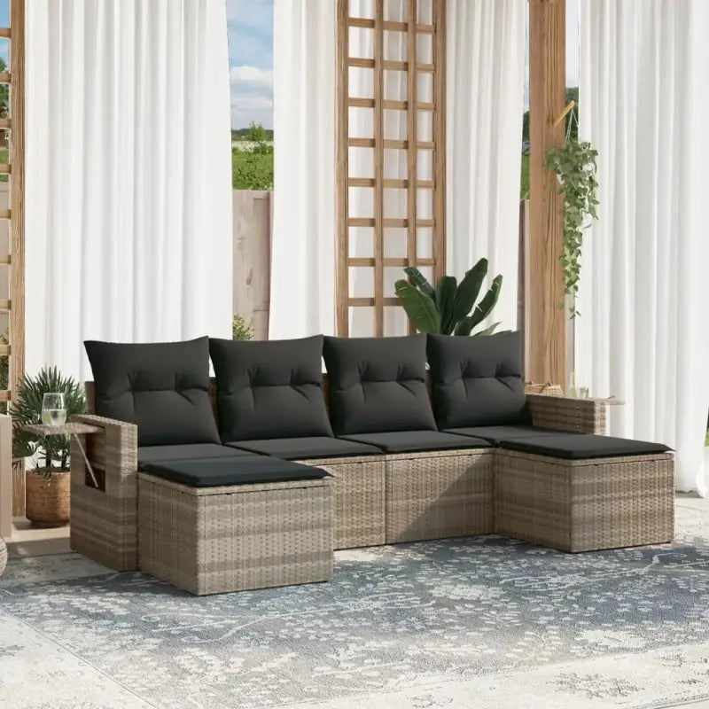 Luxe Tuinset met Waterdichte Tas en Gepoedercoat Staal Afmetingen - Lichtgrijs en donkergrijs / Zonder tafel - Tuinsets
