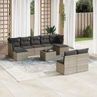 Luxe tuinset met zwart materiaal en gepoedercoat staal - Grijs / Met tafel - Tuinsets