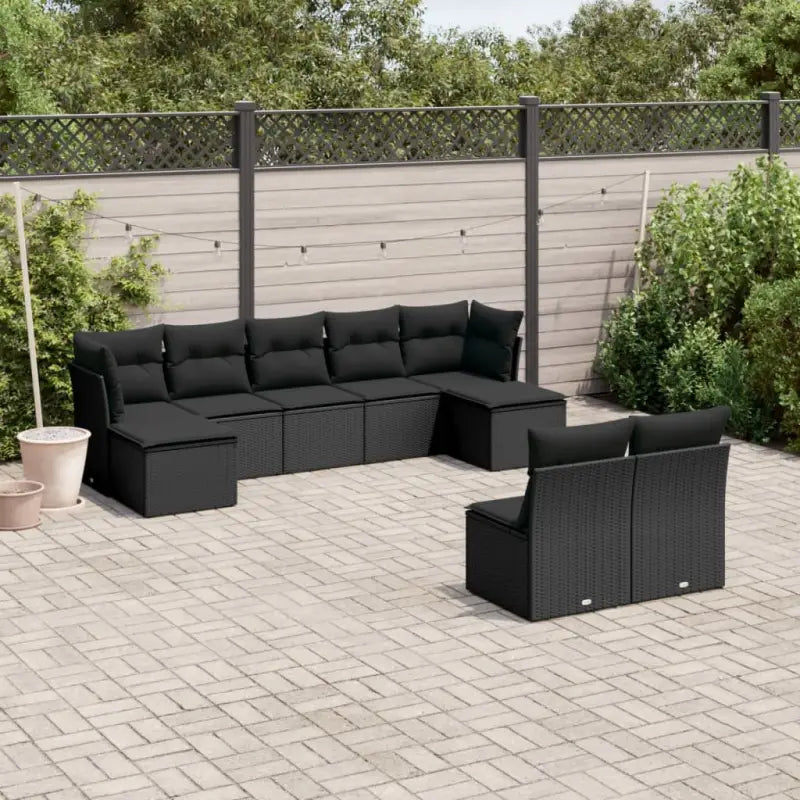 Luxe tuinset met zwart materiaal en gepoedercoat staal - Zwart / Zonder tafel - Tuinsets