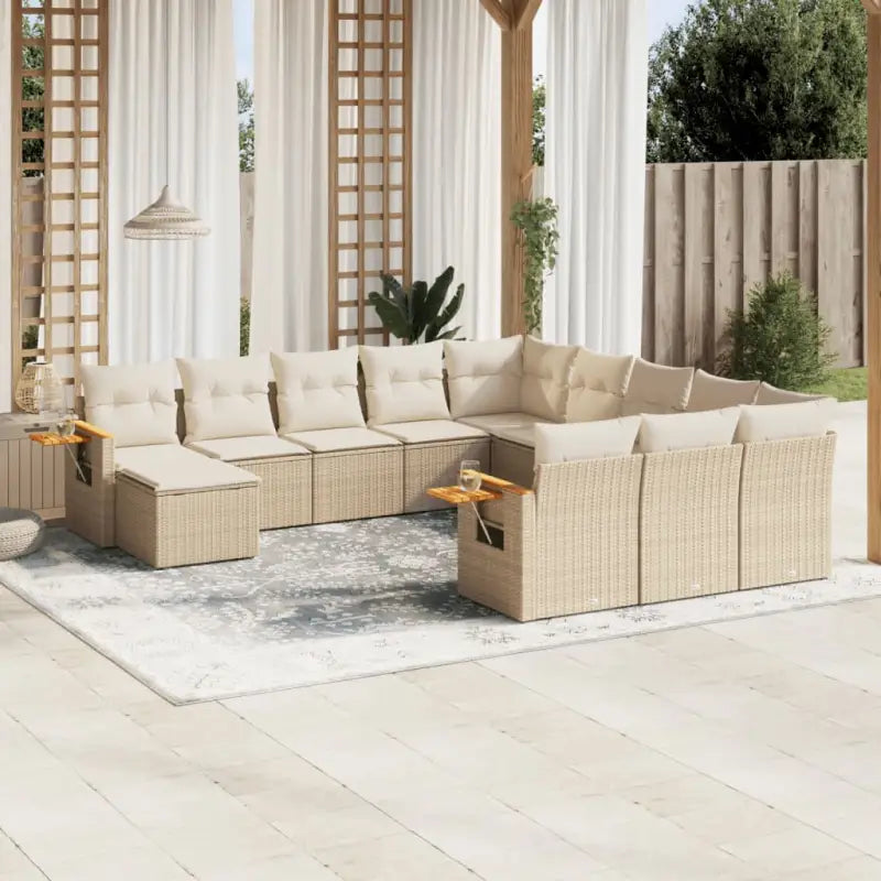 Luxe tuinset met zwart materiaal en waterdichte tas voor buitenplezier - beige en crèmekleurig - Tuinsets