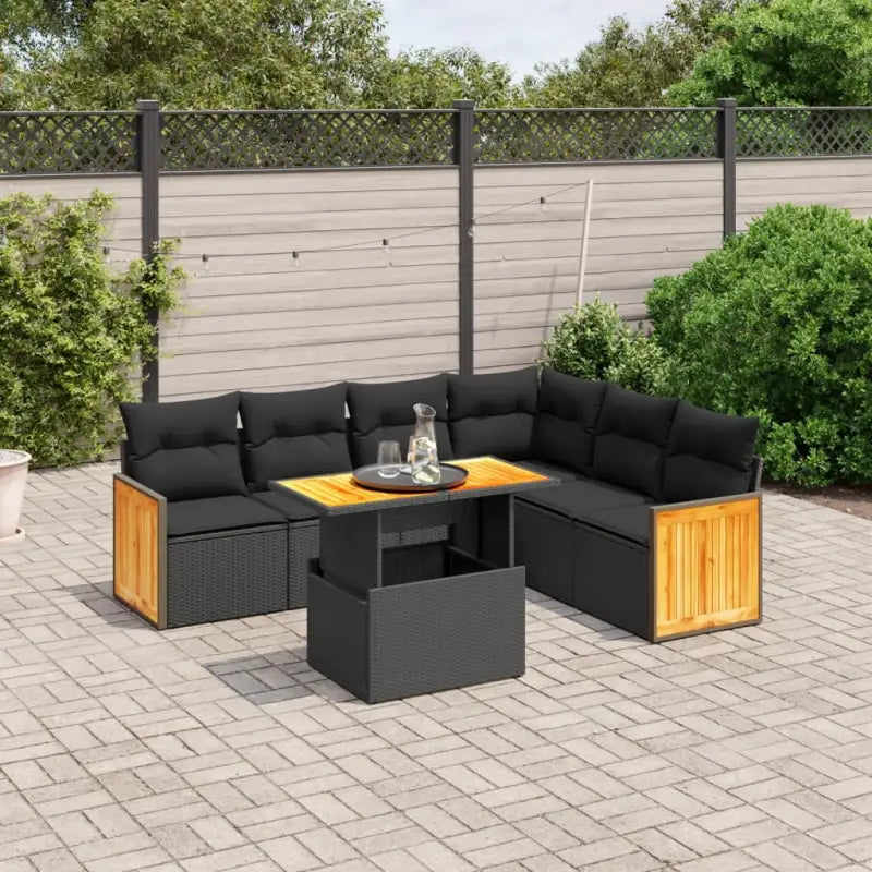 Luxe tuinset van zwart gepoedercoat staal voor buiten ontspanning - Tuinsets