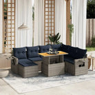 Luxe tuinsets in grijs materiaal met gepoedercoat staal en afmetingen - Grijs / 3x midden + Tafel + hoek - Tuinsets