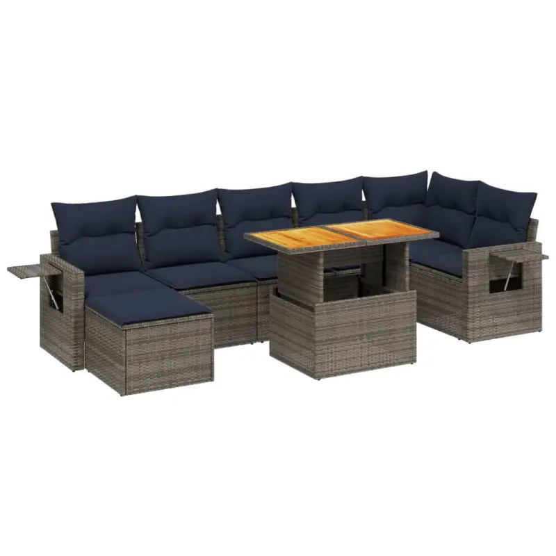 Luxe tuinsets in grijs materiaal met gepoedercoat staal en afmetingen - Tuinsets