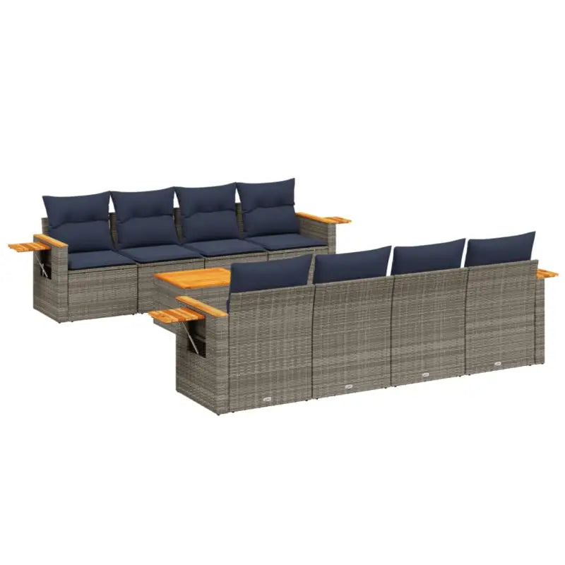 Luxe tuinsets met waterdichte tas en grijs materiaal van gepoedercoat staal - Grijs en blauw - Tuinsets