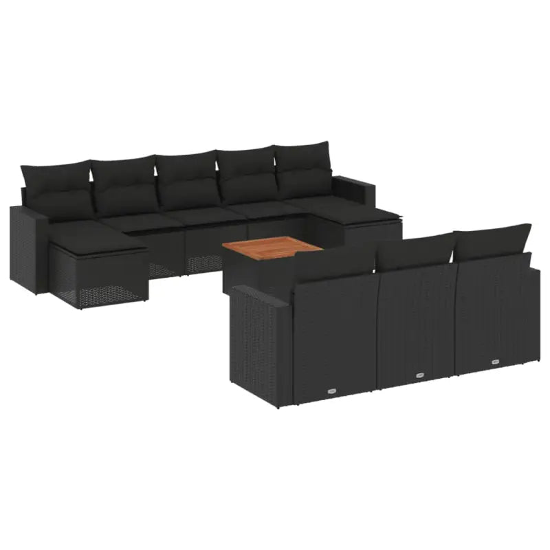 Luxe tuinsets van zwart materiaal met waterdichte tas en gepoedercoat staal - Tuinsets
