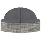 Luxe Tweepersoons Tuinbed met Gepoedercoat Stalen Frame en Weerbestendig Rattan - Tuinbedden