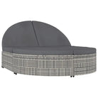 Luxe Tweepersoons Tuinbed met Gepoedercoat Stalen Frame en Weerbestendig Rattan - Tuinbedden