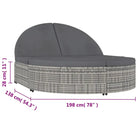 Luxe Tweepersoons Tuinbed met Gepoedercoat Stalen Frame en Weerbestendig Rattan - Tuinbedden
