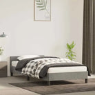 Luxueus bedframe met hoofdeinde en multiplex lattenbodem - Lichtgrijs / 90 x 190 cm - Bedden & bedframes
