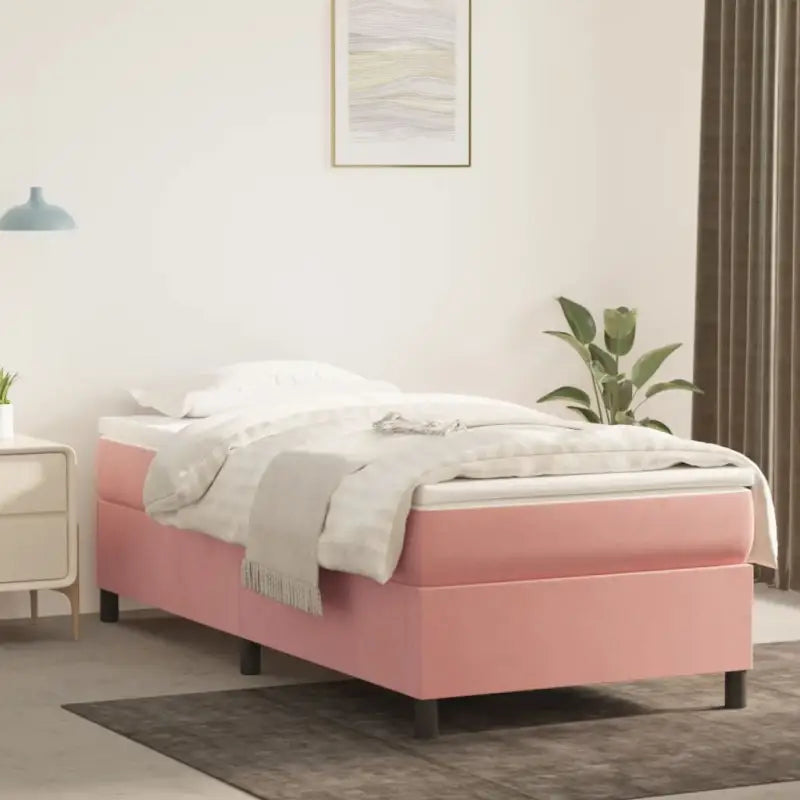 Luxueus bedframe met multiplex lattenbodem en fluweel bekleding - Bedden & bedframes
