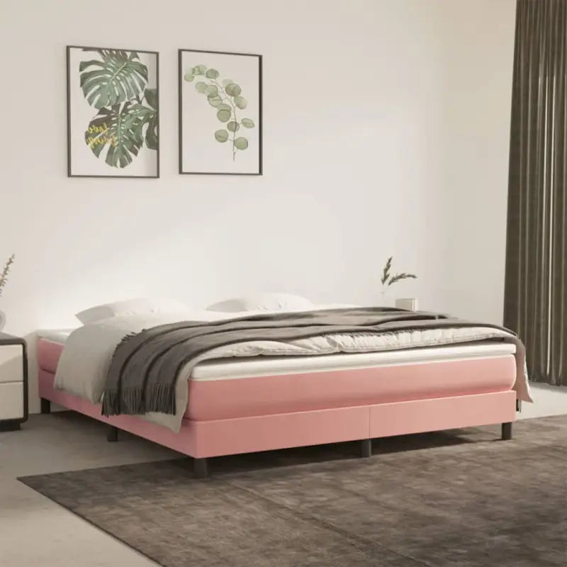 Luxueus bedframe met multiplex lattenbodem en fluweel bekleding - Bedden & bedframes