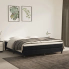 Luxueus bedframe met multiplex lattenbodem en fluweel bekleding - Zwart / 160 x 200 cm / 25 cm - Bedden & bedframes