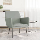 Luxueuze Fluwelen Relaxfauteuil voor Ontspanning na Een Drukke Dag - Lichtgrijs / 1 - Fauteuils & Relaxfauteuils