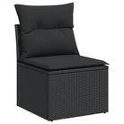 Luxueuze loungeset van zwart materiaal en gepoedercoat staal - Tuinsets
