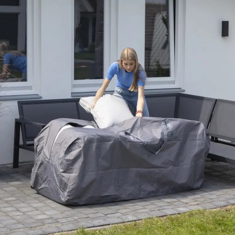 Madison hoes voor tuinkussens van sterk ripstop polyester - Tuinmeubelhoezen