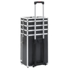 Make-up trolley met afneembare zwenkwielen voor georganiseerde schoonheid - Zwart / 1 - Toilettassen