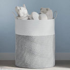 Manden met modern design van geweven katoenen touwen voor elke kamer - Grijs / 38 x 46 cm - Manden