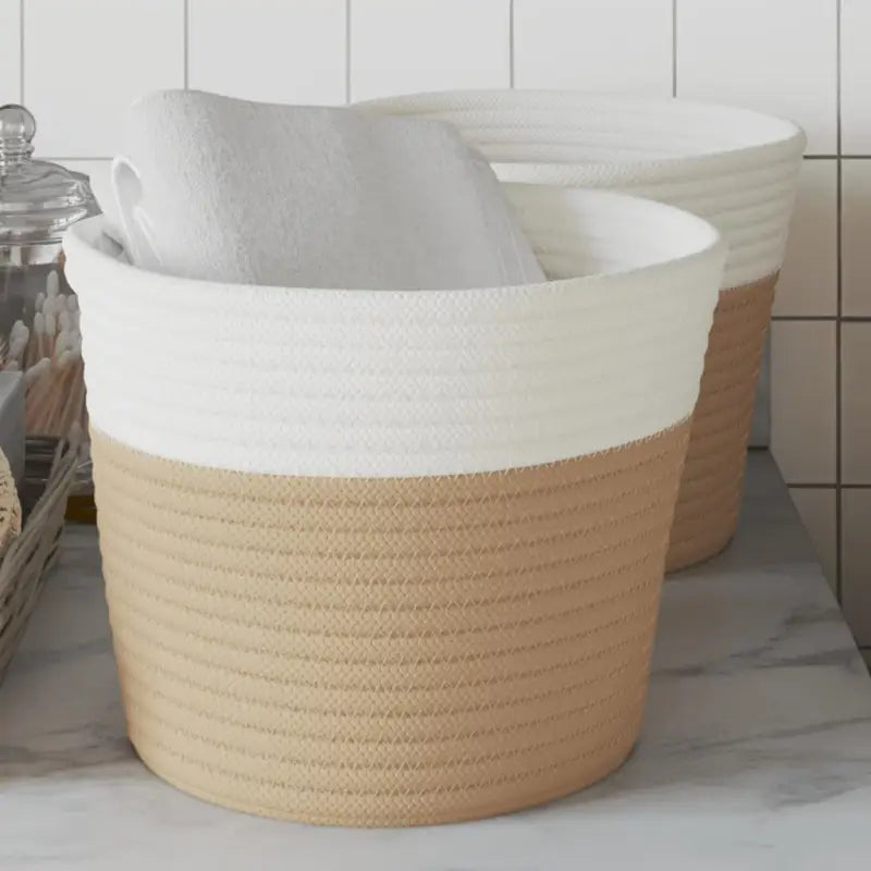 Manden met modern design voor praktische en decoratieve opberging - Beige - Manden