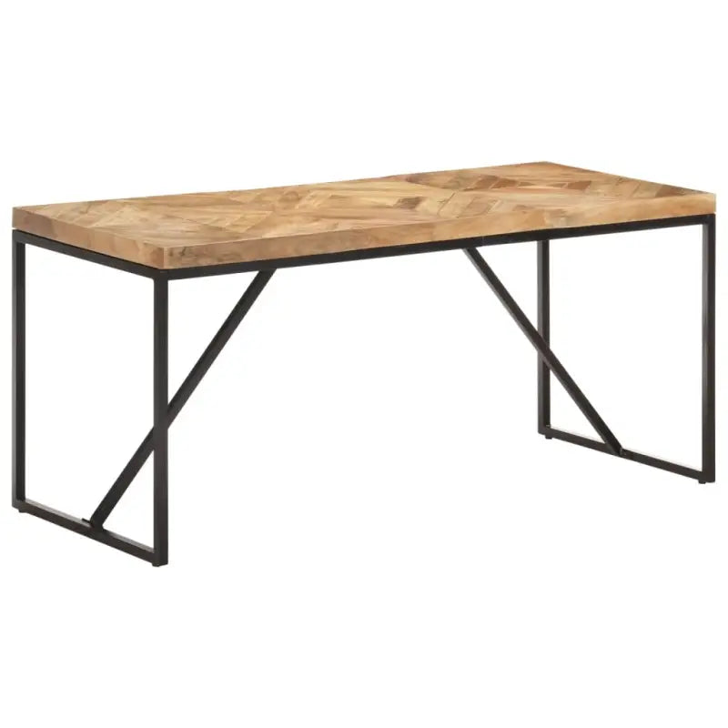 Massief acacia eettafel met industriële uitstraling voor woonkamer of keuken - Eettafels