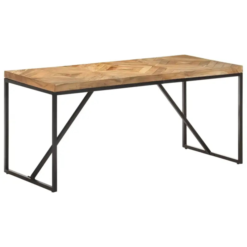 Massief acacia eettafel met industriële uitstraling voor woonkamer of keuken - Eettafels