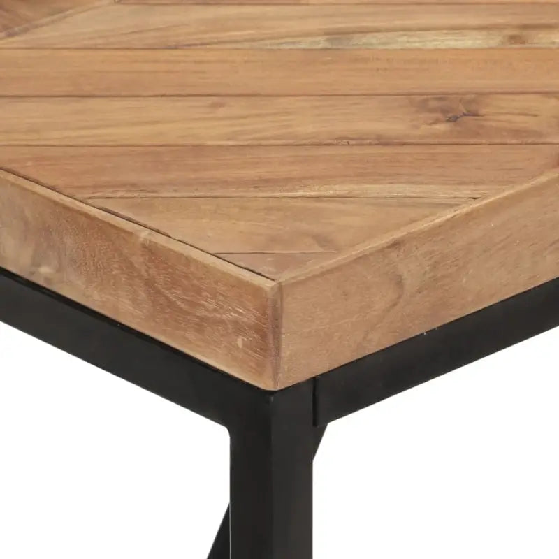 Massief acacia eettafel met industriële uitstraling voor woonkamer of keuken - Eettafels