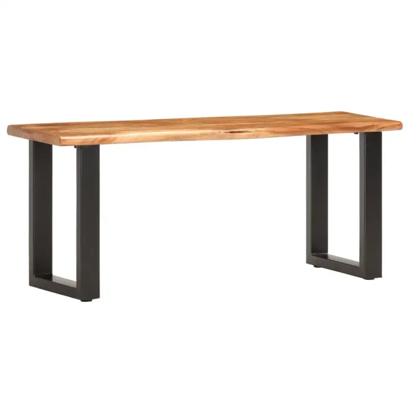 Massief acaciahout bank in industriële stijl voor woonkamer en hal - Bruin / 110 cm / Massief acaciahout - Opberg- &