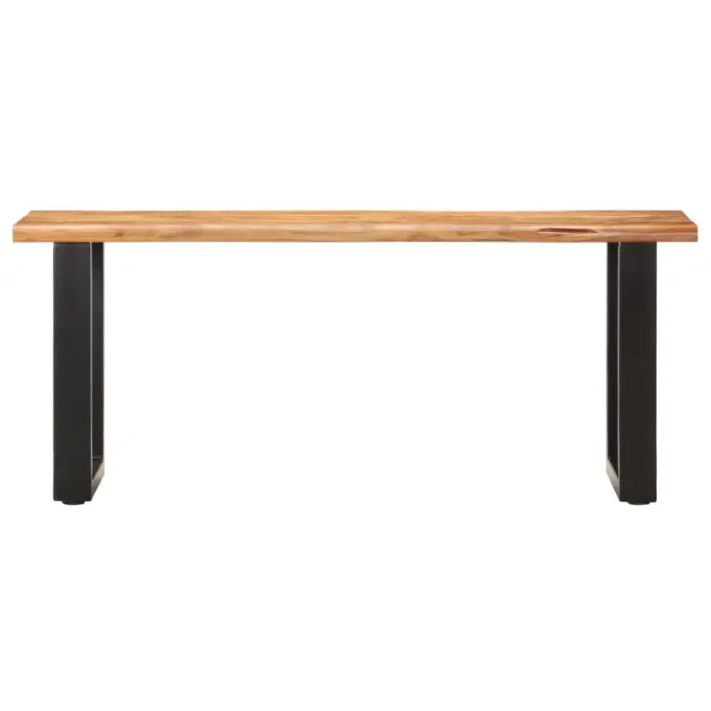Massief acaciahout bank in industriële stijl voor woonkamer en hal - Bruin / 110 cm / Massief acaciahout - Opberg- &