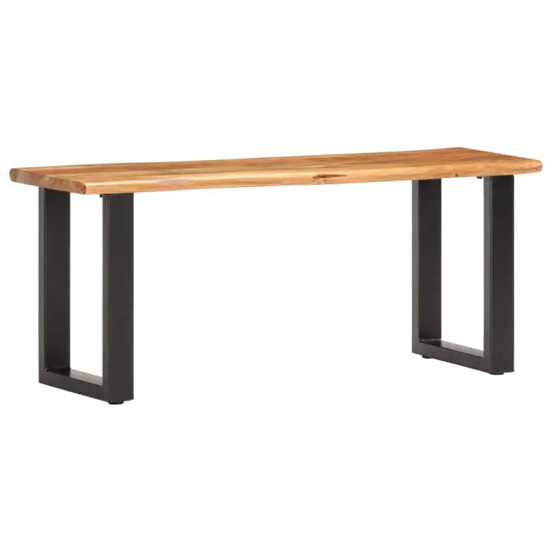Massief acaciahout bank in industriële stijl voor woonkamer en hal - Bruin / 110 cm / Massief acaciahout - Opberg- &