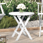 Massief acaciahout bistrotafel voor tuin en terras - Wit / 1 / Rond - Tuintafels