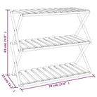 Massief acaciahout Boekenkast met 3 lagen en inklapbaar design - 1 / 70 cm - Boekenkasten