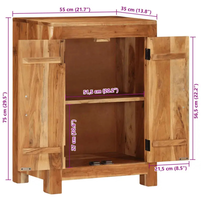 Massief Acaciahout Dressoir voor een rustieke en natuurlijke uitstraling - 1 / 55 cm - Dressoirs & buffetkasten