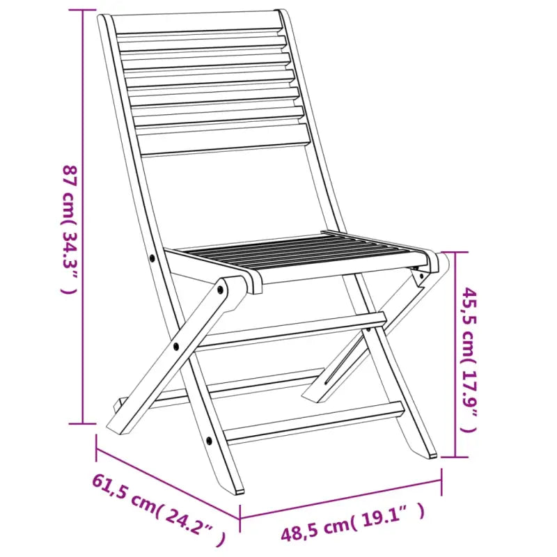 Massief acaciahout houten tuinstoelen voor tuin en terras - Tuinstoelen