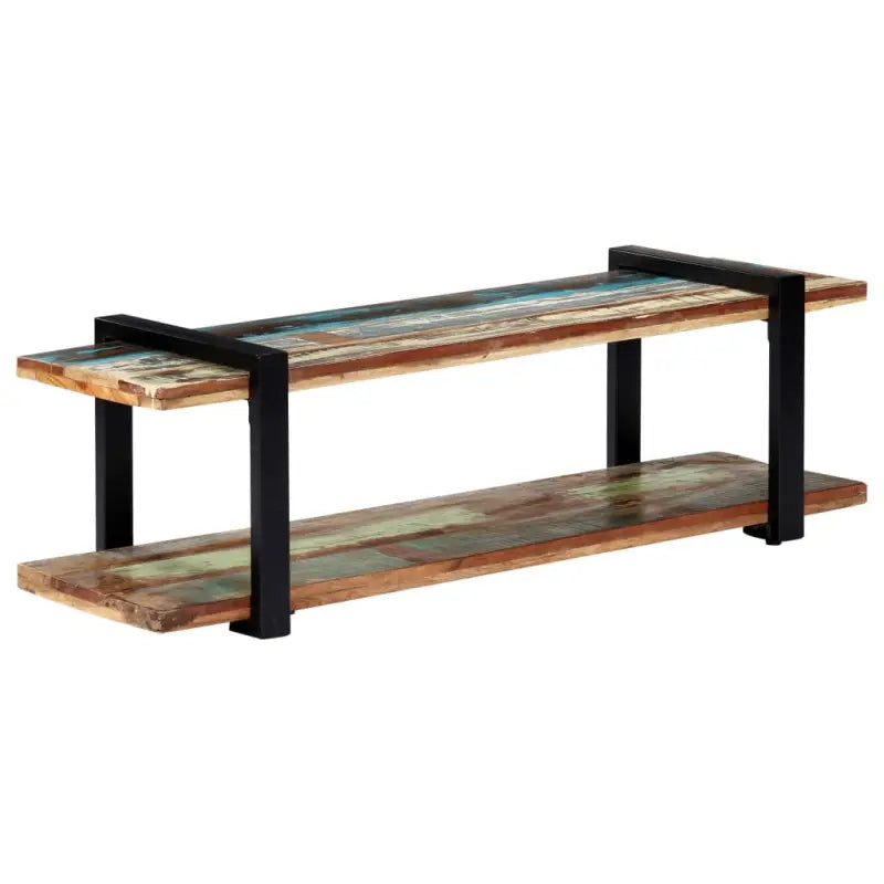 Massief acaciahout industriële tv-meubel voor woonkamer of ontspanning - 1 / 130 cm / massief gerecycled hout