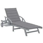 Massief Acaciahout Ligstoel met Greywash Afwerking voor Buitenplezier - Grijs / 1 - Ligstoelen