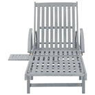 Massief Acaciahout Ligstoel met Greywash Afwerking voor Buitenplezier - Ligstoelen