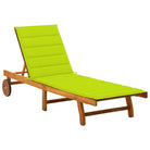 Massief acaciahout ligstoel voor ultiem ontspanning in de tuin - Heldergroen / 200 x 63 x 85 cm / 1 - Ligstoelen