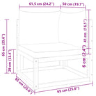 Massief Acaciahout Loungebank met comfortabele zitervaring en wasbare hoes - Loungebanken