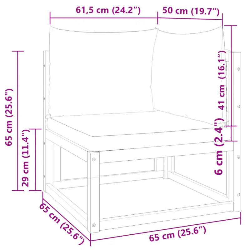 Massief Acaciahout Loungebank met comfortabele zitervaring en wasbare hoes - Loungebanken