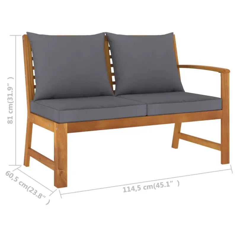 Massief Acaciahout Loungeset voor buiten met moderne elegantie - Tuinsets