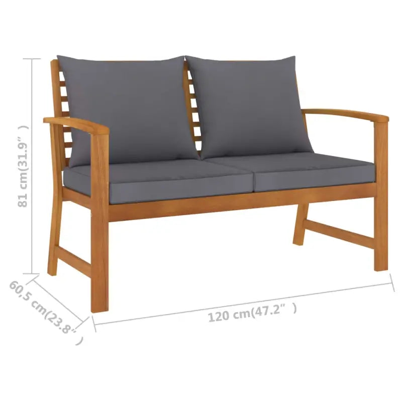 Massief Acaciahout Loungeset voor Tuin met Stijl en Functionaliteit - Tuinsets