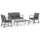 Massief acaciahout tuinset met levering bevat voor rust en comfort - Grijs - Tuinsets