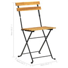 Massief Acaciahout Tuinset voor Rustieke Zitgelegenheid - 120 cm tafellengte - Tuinsets