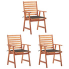 Massief acaciahout tuinstoelen met kussens en sets touwtjes voor buiten - Tuinstoelen