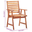 Massief acaciahout tuinstoelen met kussens en sets touwtjes voor buiten - Tuinstoelen