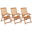 Massief acaciahout tuinstoelen met kussens en sets touwtjes levering bevat - Tuinstoelen