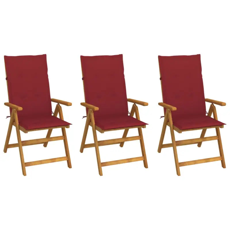 Massief acaciahout tuinstoelen met kussens en sets touwtjes levering bevat - Tuinstoelen