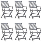 Massief acaciahout tuinstoelen met kussens voor tuin en terras - Tuinstoelen