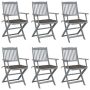 Massief acaciahout tuinstoelen met kussens voor tuin en terras - Tuinstoelen