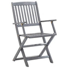 Massief acaciahout tuinstoelen met kussens voor tuin en terras - Tuinstoelen