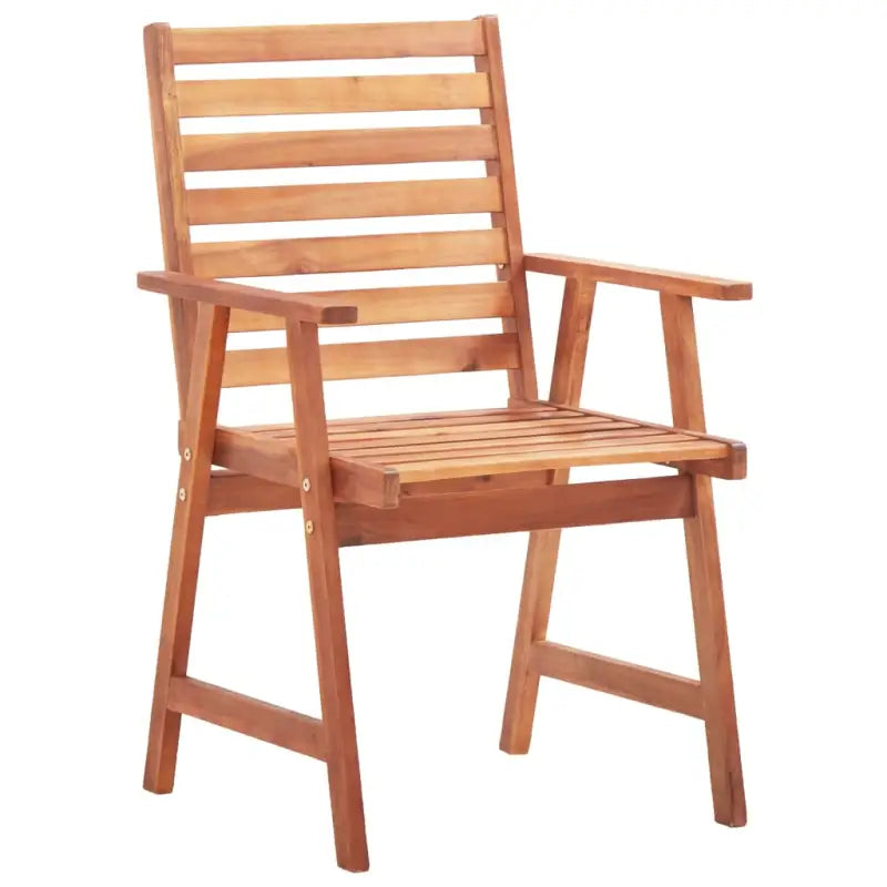 Massief acaciahout tuinstoelen set met kussens voor buiten eten - Tuinstoelen